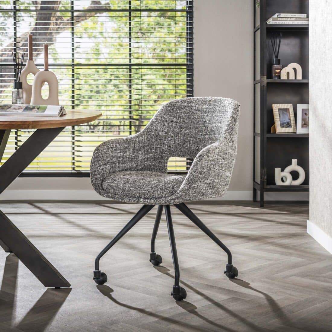 Zijlstra Armstoel Spring Wieltjes Verpakt Per 2 Eagle Staalgrijs