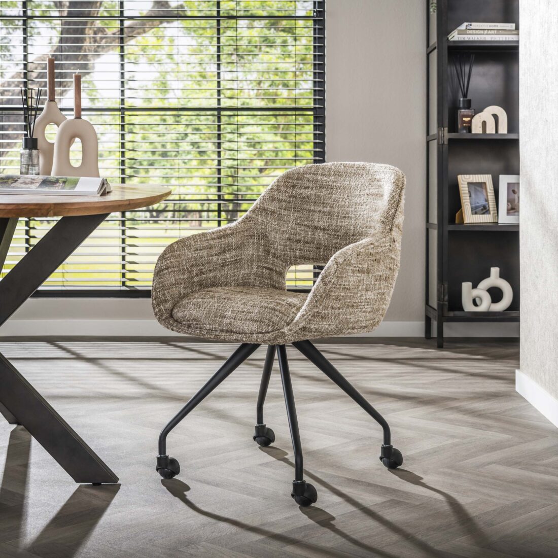 Zijlstra Armstoel Spring Wieltjes Verpakt Per 2 Eagle Zand