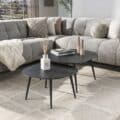 Zijlstra Salontafel Onyx rock set van 2 / 3D melamine graphite