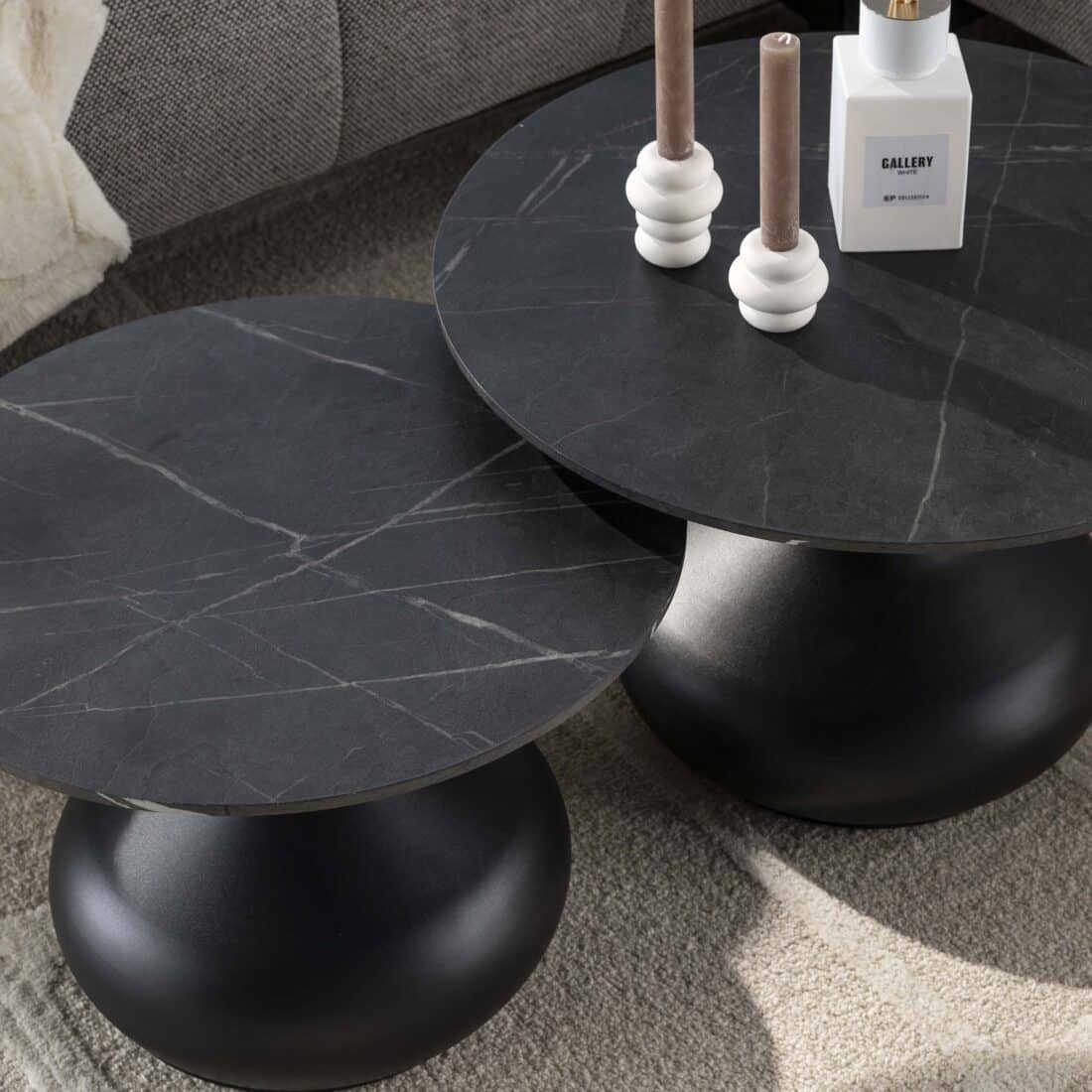 Zijlstra Salontafel Onyx Drop Set Van 2 3d Melamine Graphite