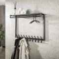 Zijlstra Kapstok Tenaro hoog roede en hoedenplank 2x10 haken / 3D melamine graphite