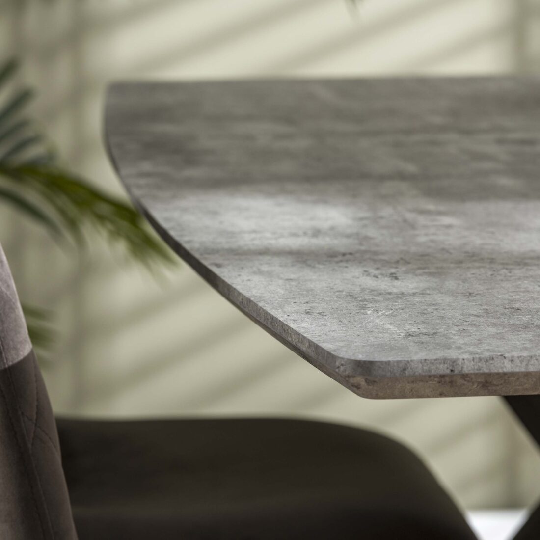 Zijlstra Eettafel Ovaal Blad 160cm 3d Beton Grijs