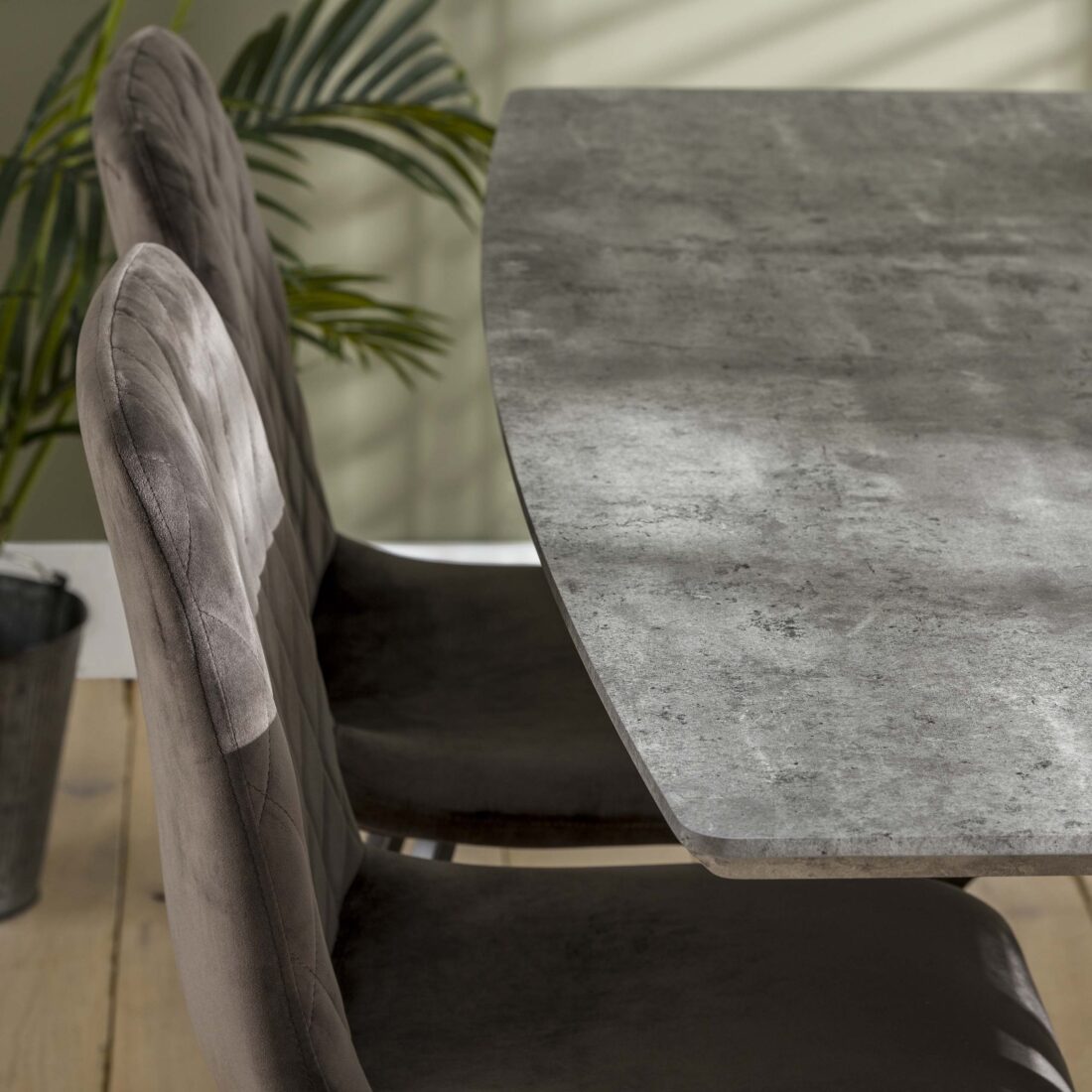 Zijlstra Eettafel Ovaal Blad 160cm 3d Beton Grijs