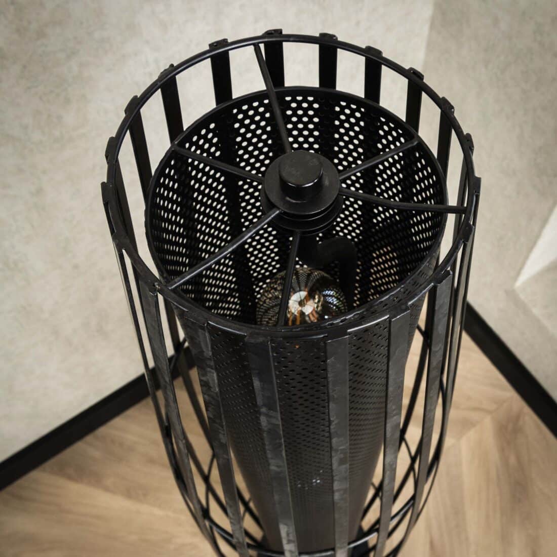 Zijlstra Vloerlamp Cylinder Mesh 3 Lichts 120cm Charcoal
