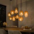 Zijlstra Hanglamp Dot 5+4-lichts / Amber glas