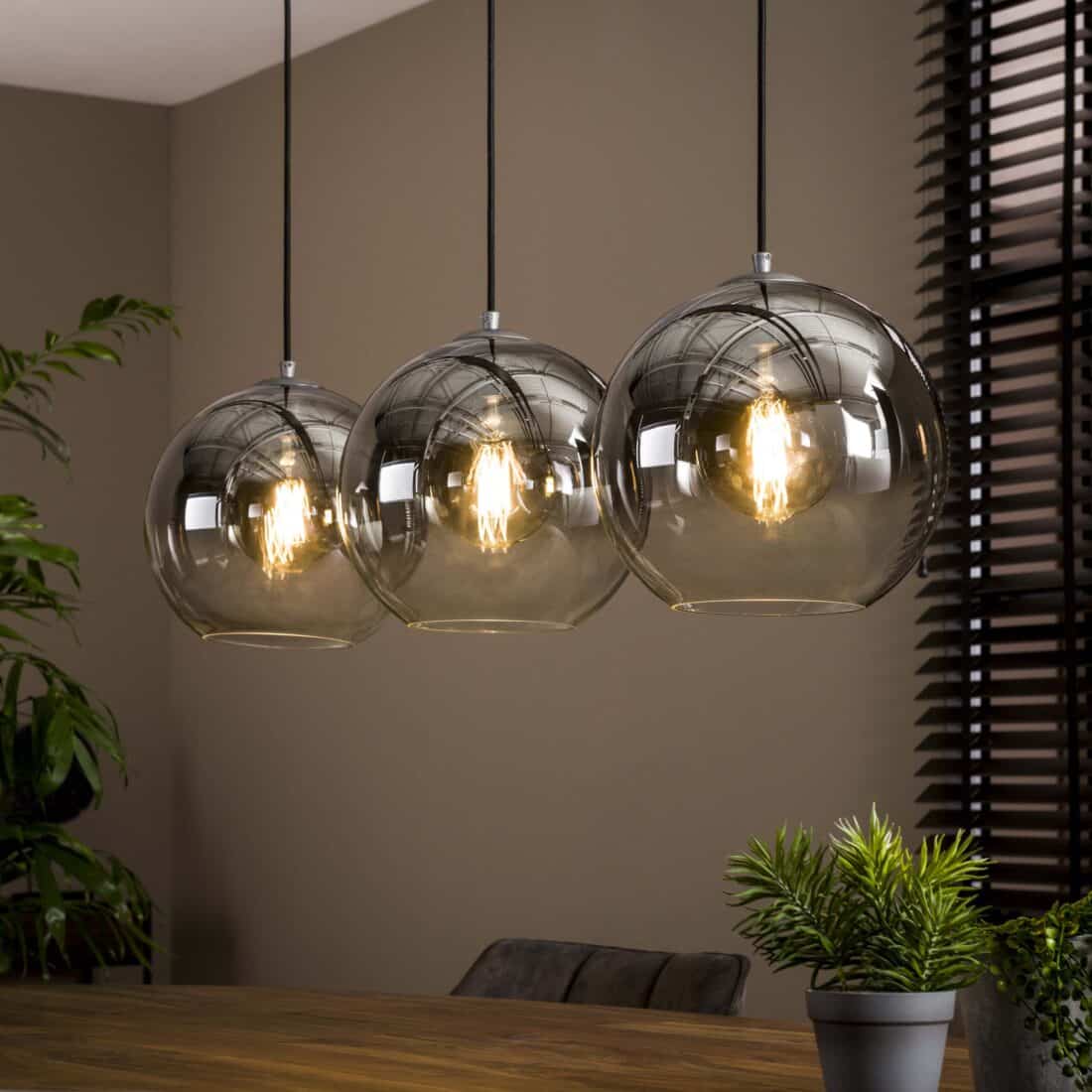 Zijlstra Hanglamp Bubble Shaded 3 Lichts Oud Zilver