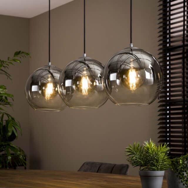 Zijlstra Hanglamp Bubble Shaded 3 Lichts Oud Zilver