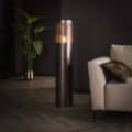 Zijlstra Vloerlamp Cylinder Glow 1-lichts 120cm / Zwart nikkel