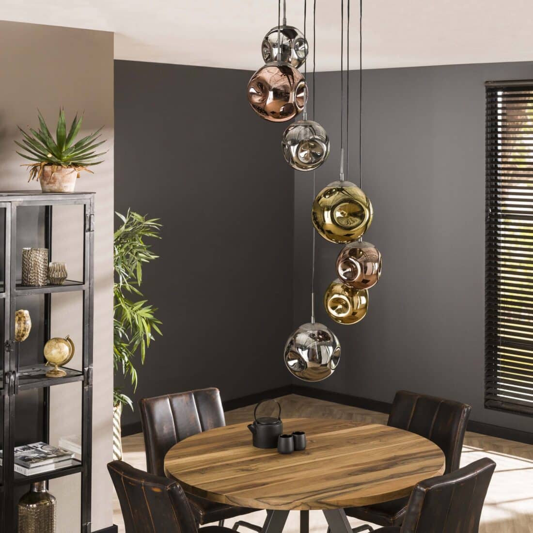 Zijlstra Hanglamp Stellar Getrapt 7 Lichts Oud Zilver