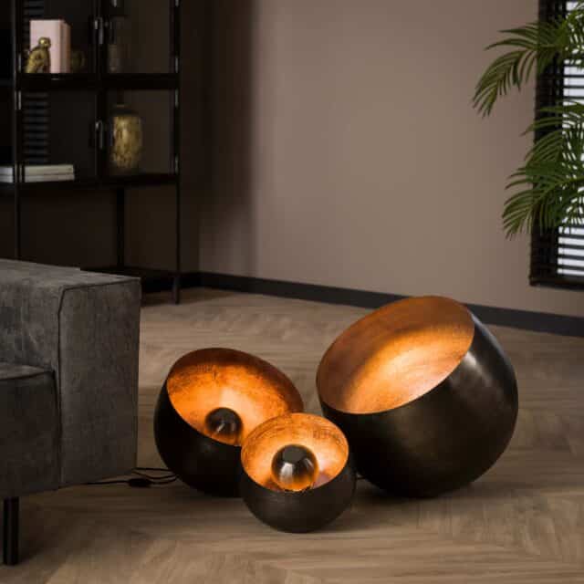 Zijlstra Tafellamp Basket 1 Lichts 28cm Zwart Nikkel