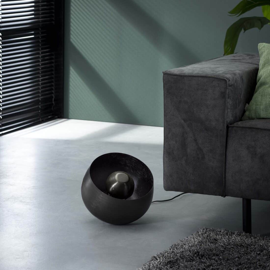 Zijlstra Tafellamp Basket 1 Lichts 28cm Zwart Nikkel