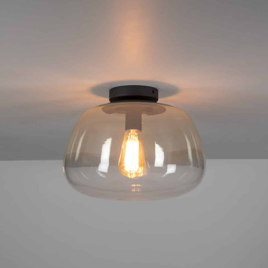 Zijlstra Plafondlamp Pulse Shaded 1 Lichts Amber Glas