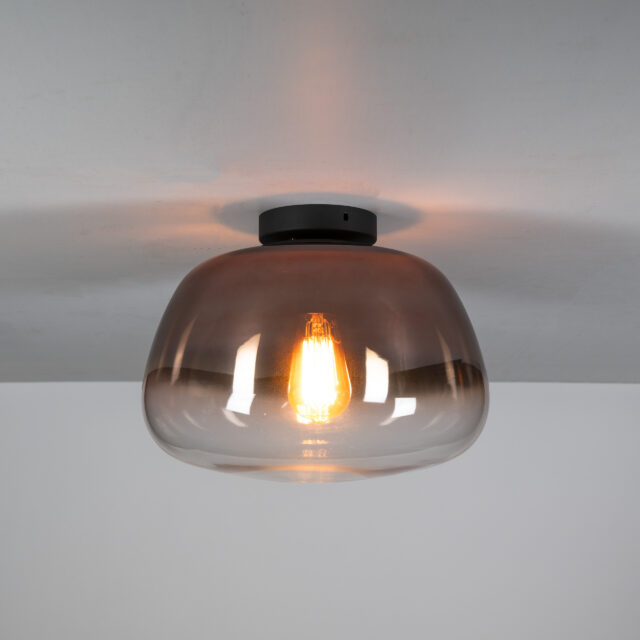 Zijlstra Plafondlamp Pulse Shaded 1 Lichts Koper Glas