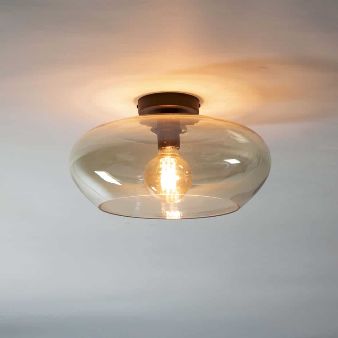 Zijlstra Plafondlamp Elevate 1 Lichts Amber Glas