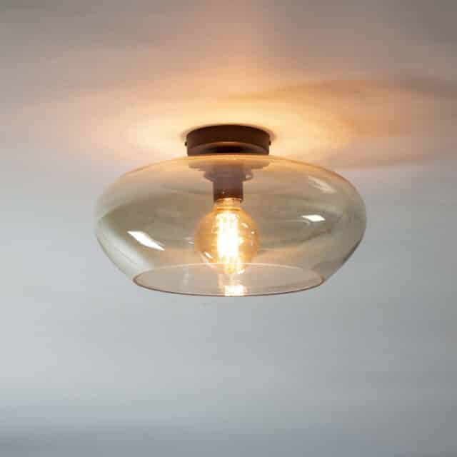 Zijlstra Plafondlamp Elevate 1 Lichts Amber Glas