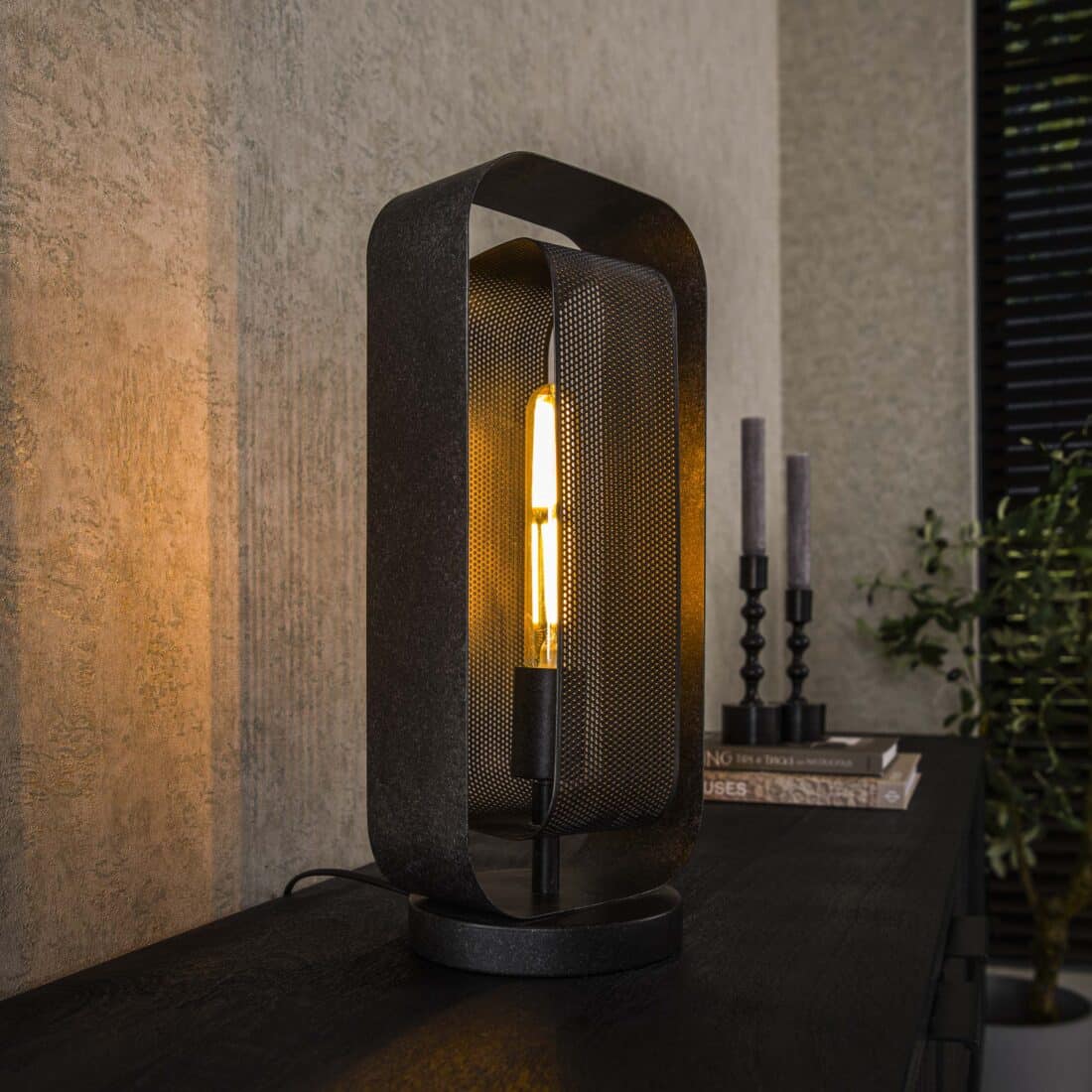 Zijlstra Tafellamp Mesh Rotate 1 Lichts Artic Zwart