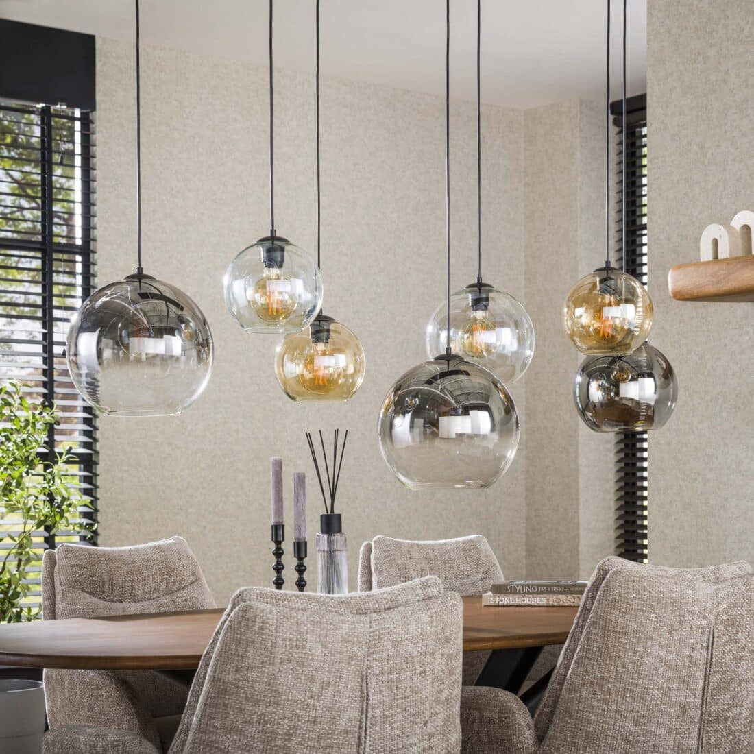 Zijlstra Hanglamp Multi Globe 4 3 Lichts Artic Zwart