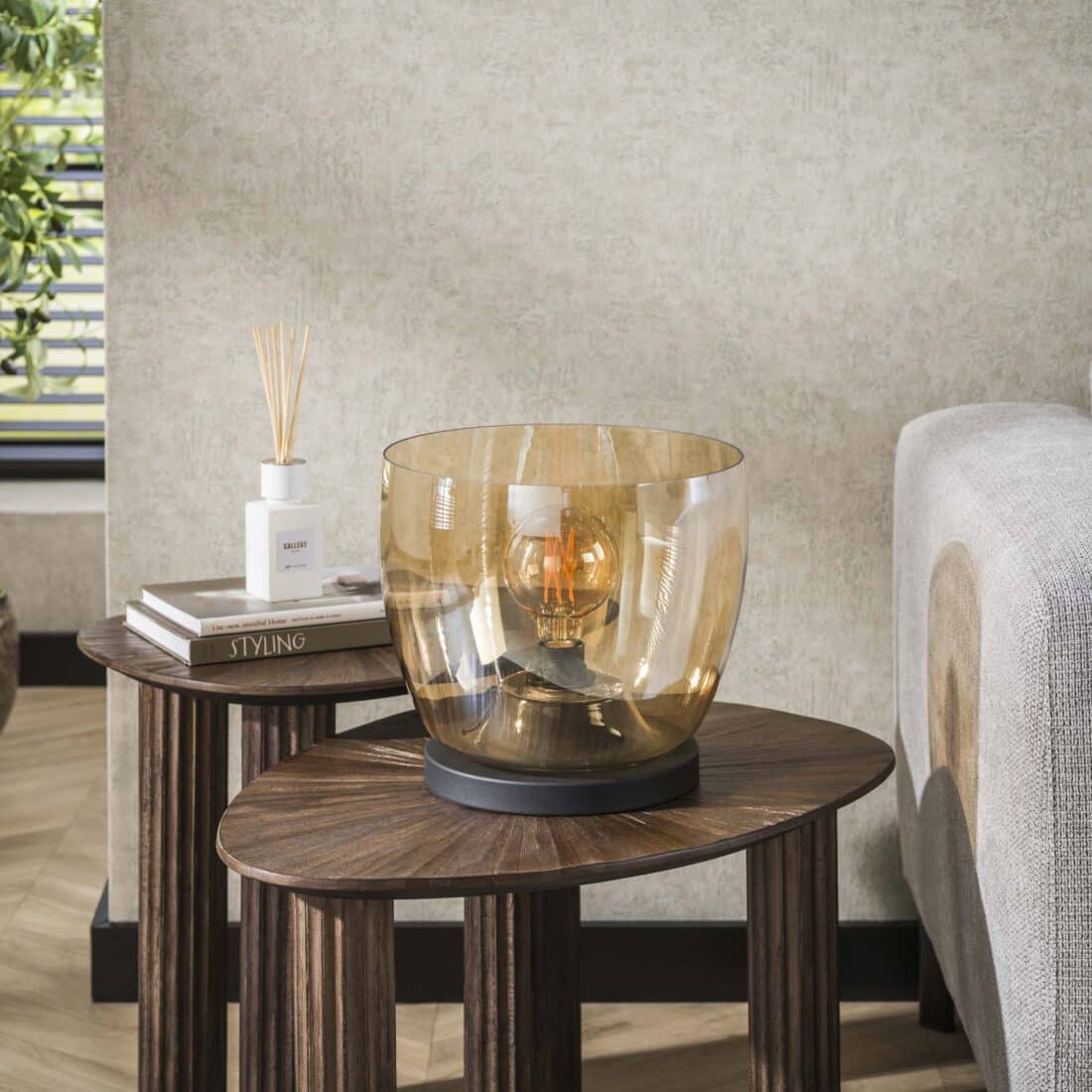 Zijlstra Vloerlamp Up L 1 Lichts Amber Glas