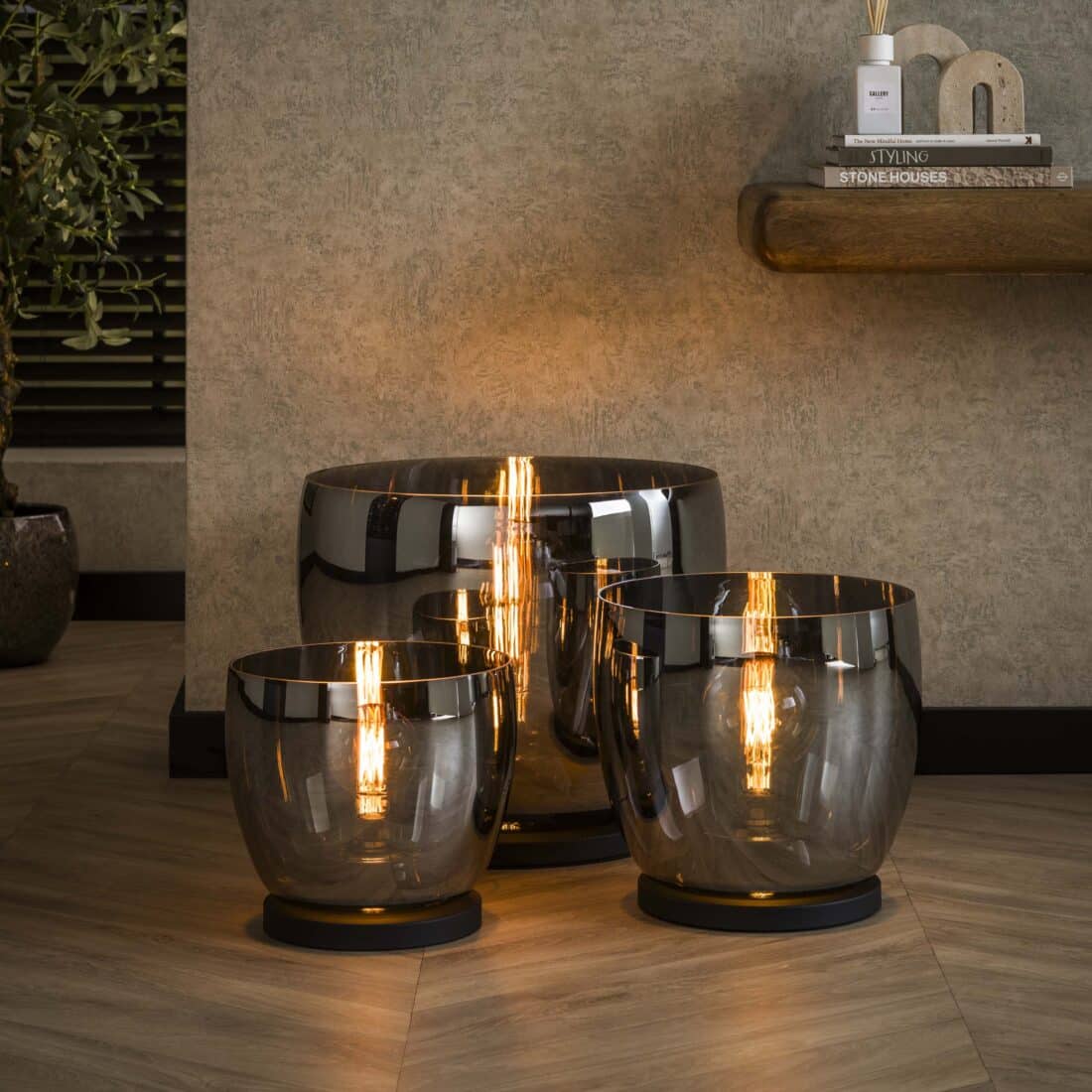 Zijlstra Vloerlamp Up L 1 Lichts Smoke Grey Glas