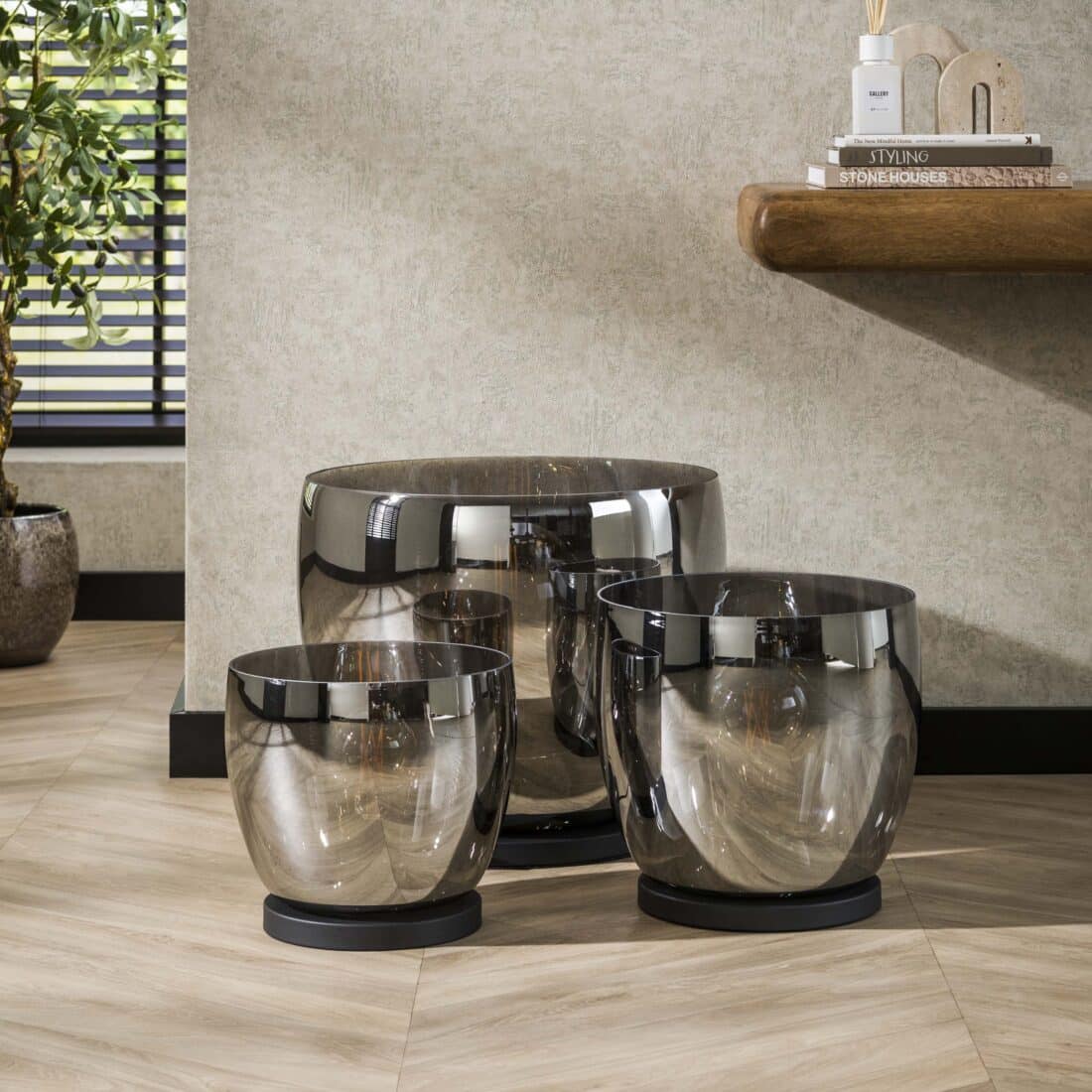 Zijlstra Vloerlamp Up L 1 Lichts Smoke Grey Glas