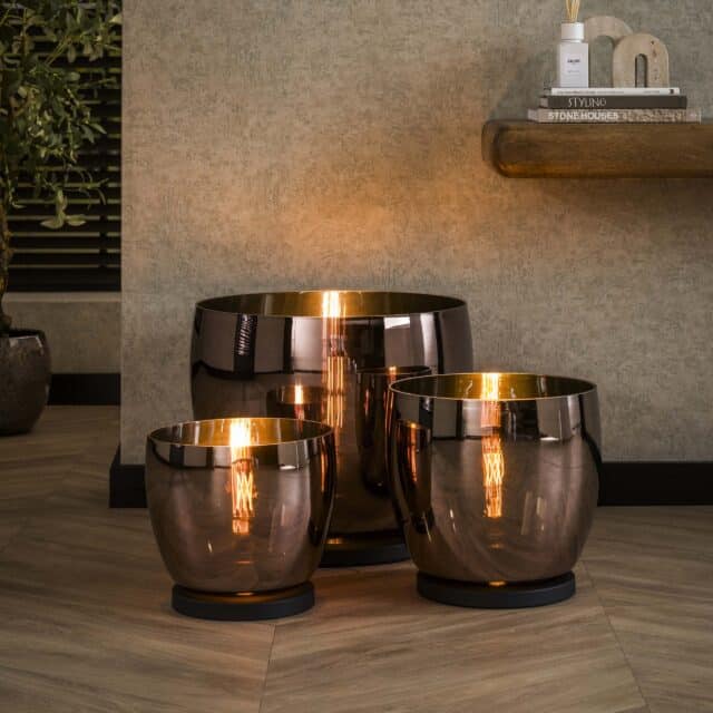 Zijlstra Vloerlamp Up Xl 1 Lichts Koper Glas