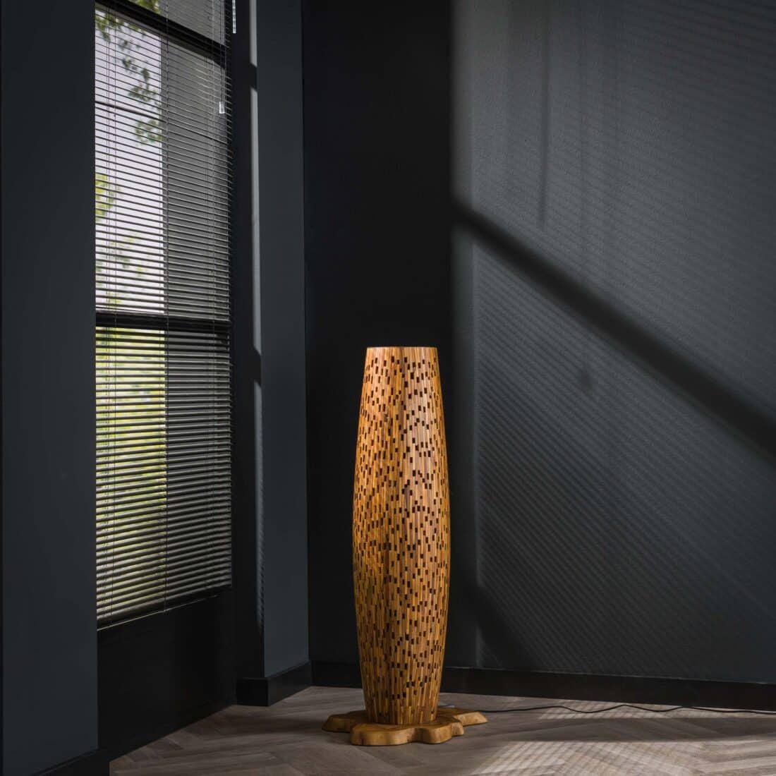 Zijlstra Vloerlamp Bars S 2 Lichts Massief Teak