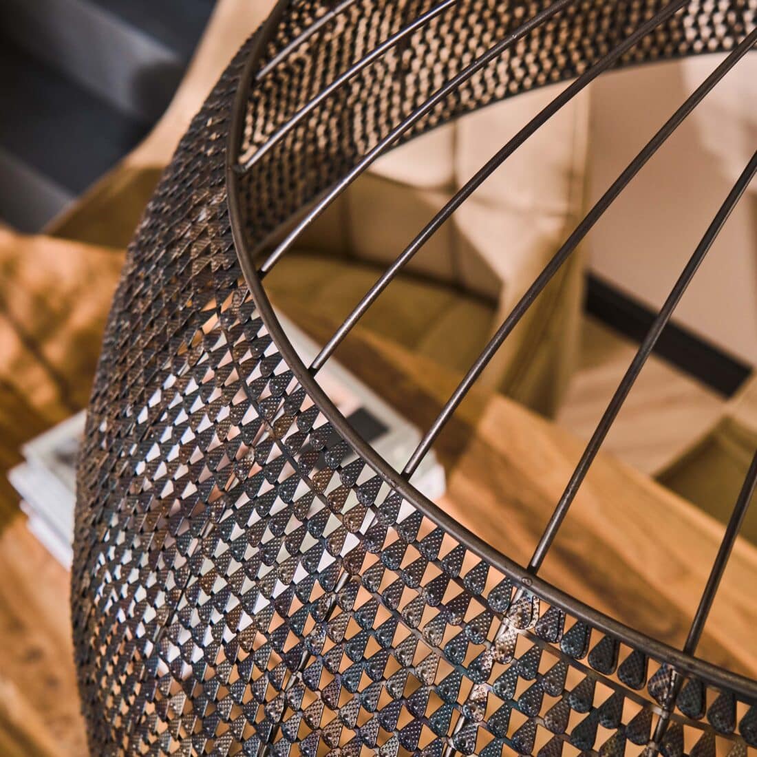 Zijlstra Hanglamp Armor 1 Lichts 80cm Zwart Bruin