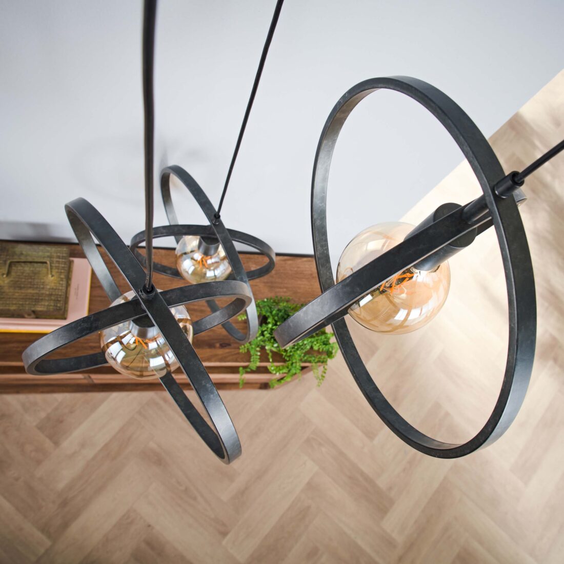 Zijlstra Hanglamp Turn Around Getrapt 3 Lichts Charcoal