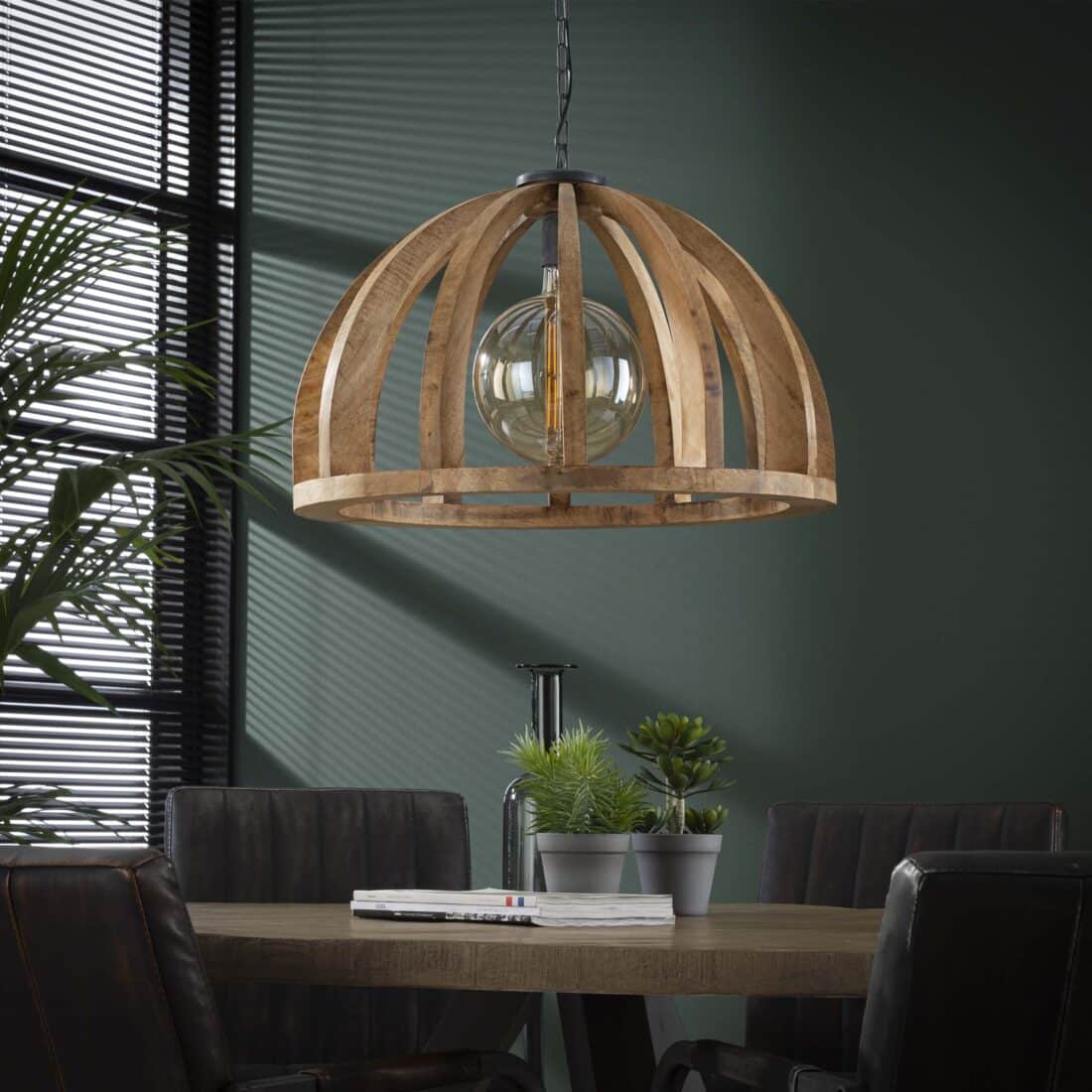 Zijlstra Hanglamp Orba 1 Lichts 60cm Massief Mango