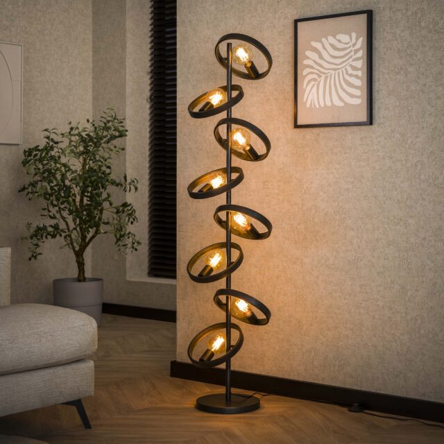 Zijlstra Vloerlamp Hover 8 Lichts Charcoal