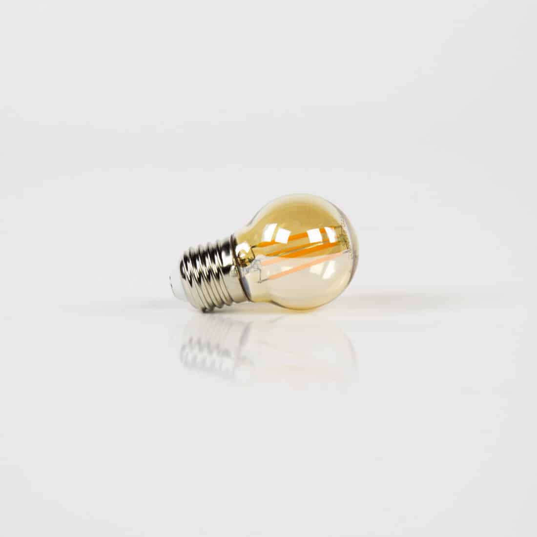 Zijlstra Lichtbron Led G45 Filament Bol 4 5cm Amber Glas