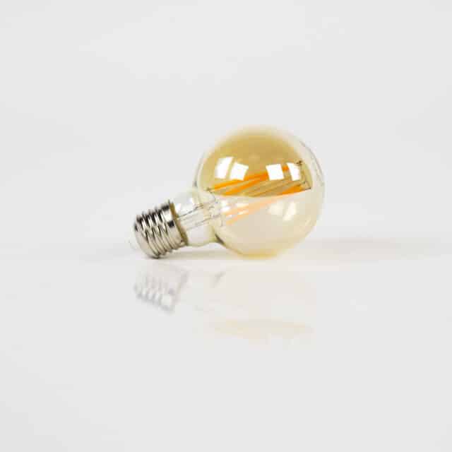 Zijlstra Lichtbron Led G70 Filament Bol 7cm Amber Glas