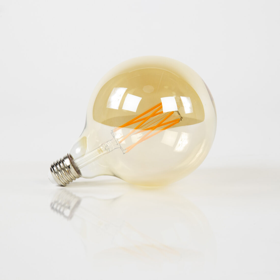 Zijlstra Lichtbron Led G125 Filament Bol 12 5cm Amber Glas