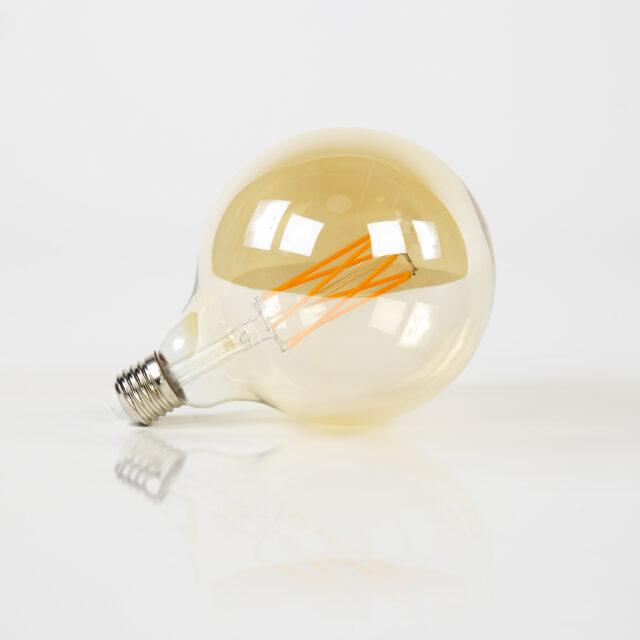 Zijlstra Lichtbron Led G125 Filament Bol 12 5cm Amber Glas
