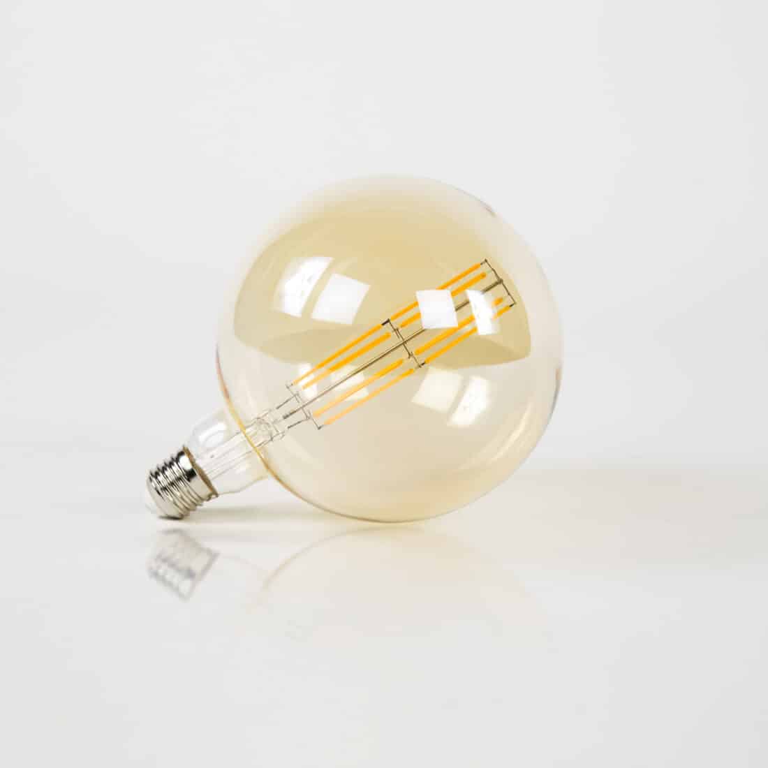 Zijlstra Lichtbron Led G150 Filament Bol 15cm Amber Glas
