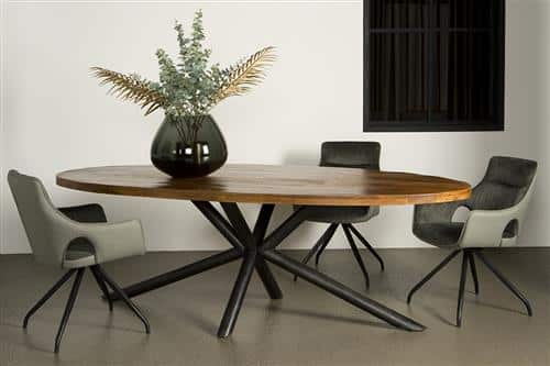 Tower Living eettafel Selva ovaal bruin mangohout Tower Living eettafel Selva ovaal bruin mangohout