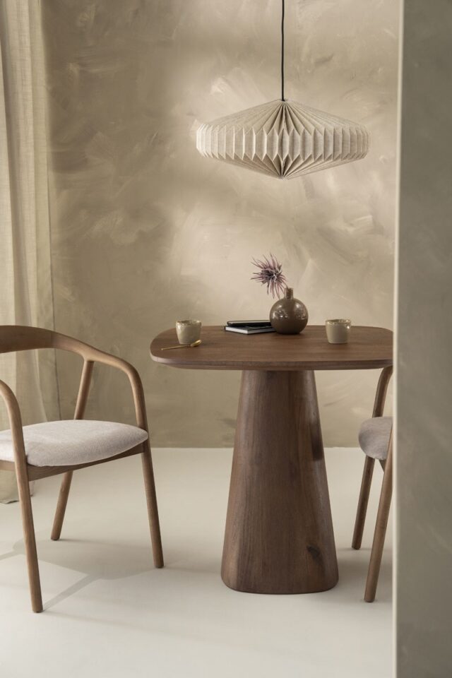 Eleonora eettafel Aron 80x80x76 cm donkerbruin mangohout