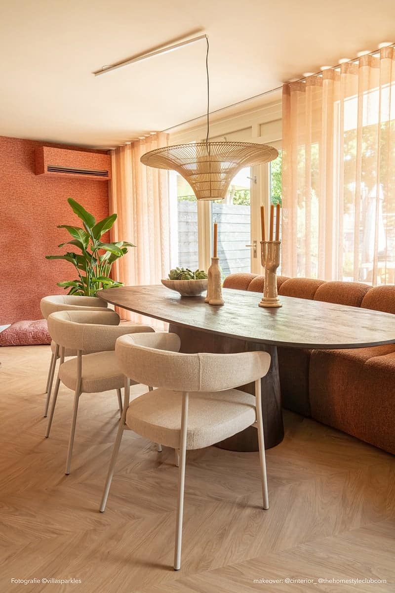 Eleonora eettafel Aron ovaal 200x110x76 cm mangohout bruin Eleonora eettafel Aron ovaal 200x110x76 cm mangohout bruin