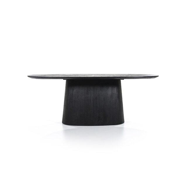 Eleonora eettafel Aron ovaal 200x110x76 cm mangohout zwart