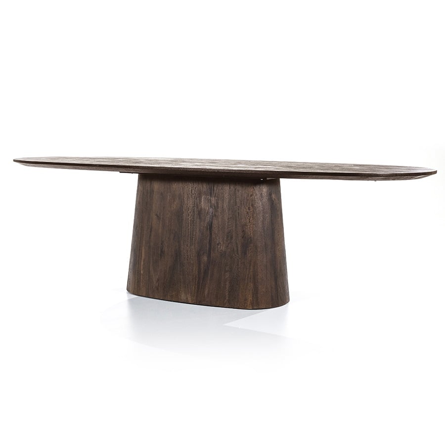 Eleonora eettafel Aron ovaal 300x110x76 cm mangohout bruin