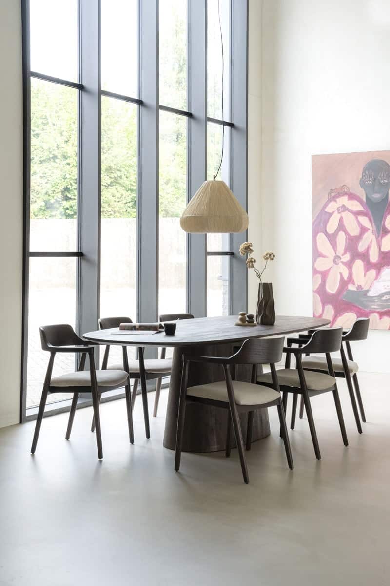 Eleonora eettafel Aron ovaal mangohout bruin Eleonora eettafel Aron ovaal mangohout bruin