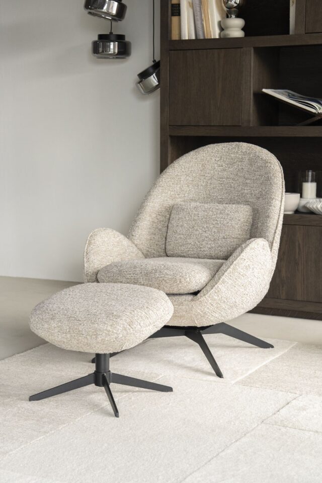 Eleonora fauteuil Ryan met arm beige