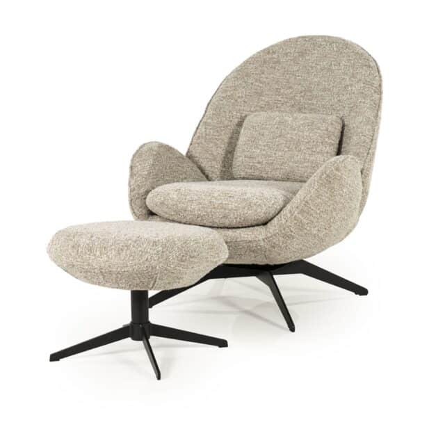 Eleonora fauteuil Ryan met arm taupe