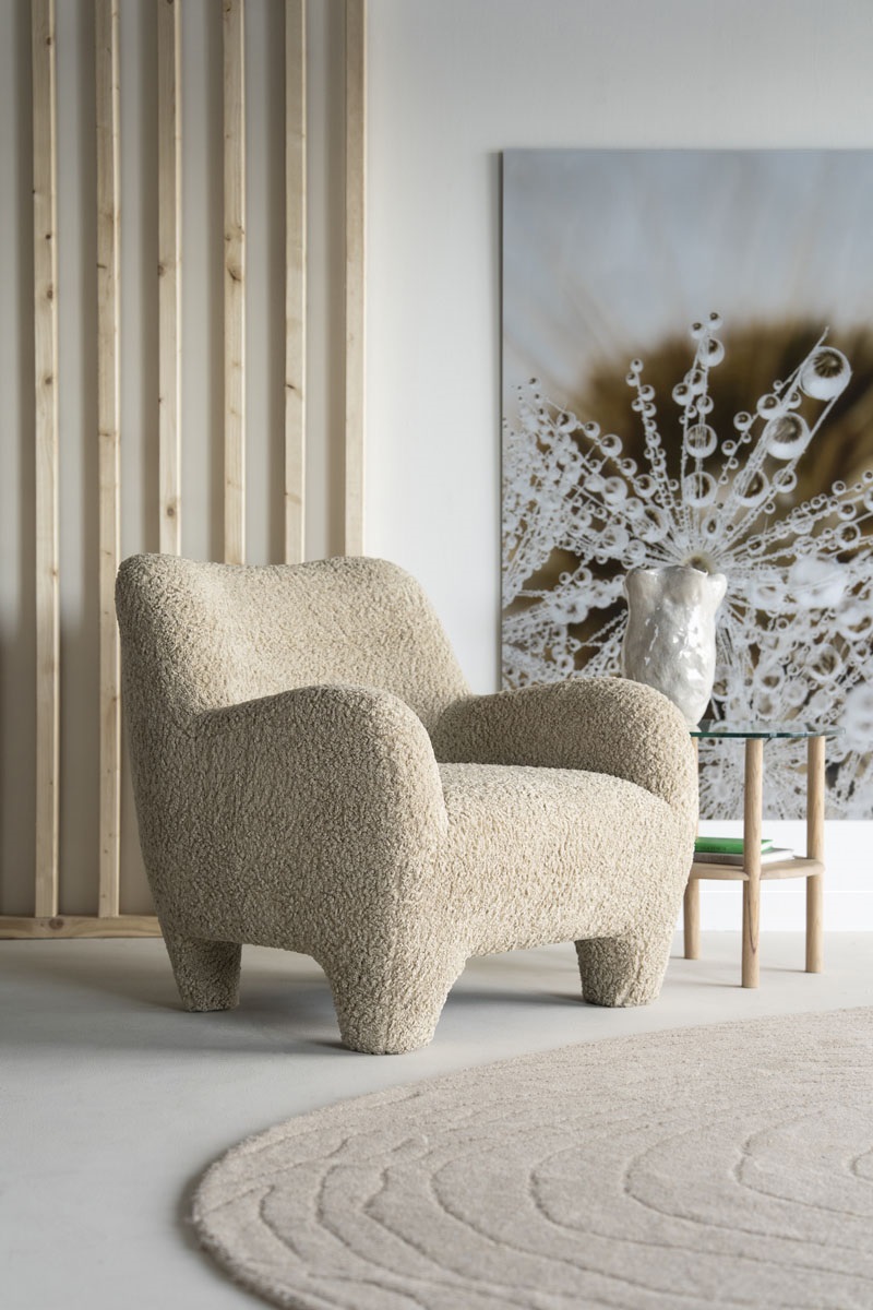 Eleonora fauteuil Shaun met arm taupe