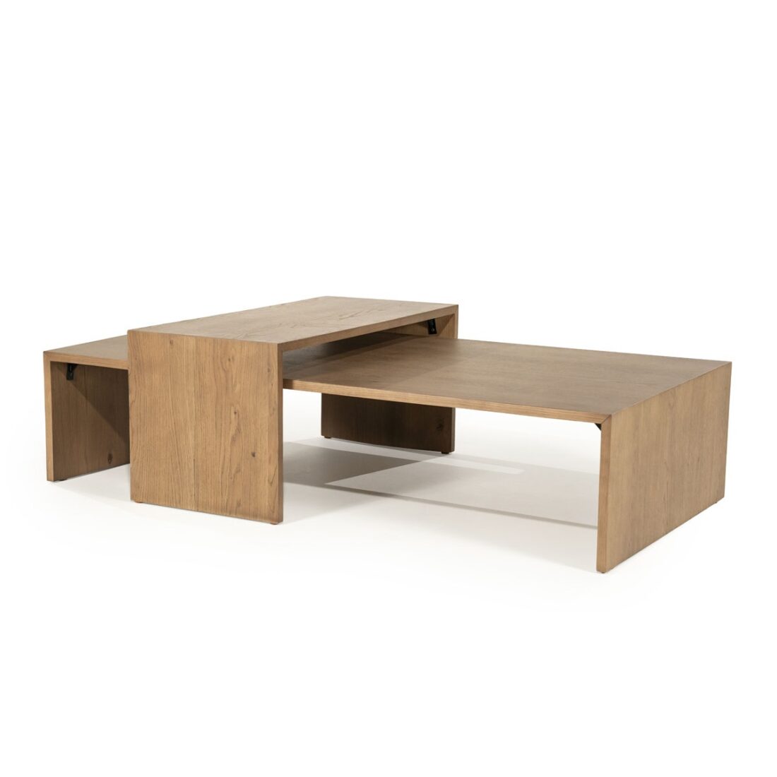 Eleonora salontafel Flo set van 2 eiken lichtbruin