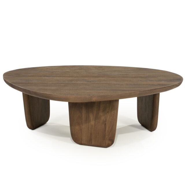 Eleonora salontafel Maud 100x85x31,5 cm mangohout lichtbruin