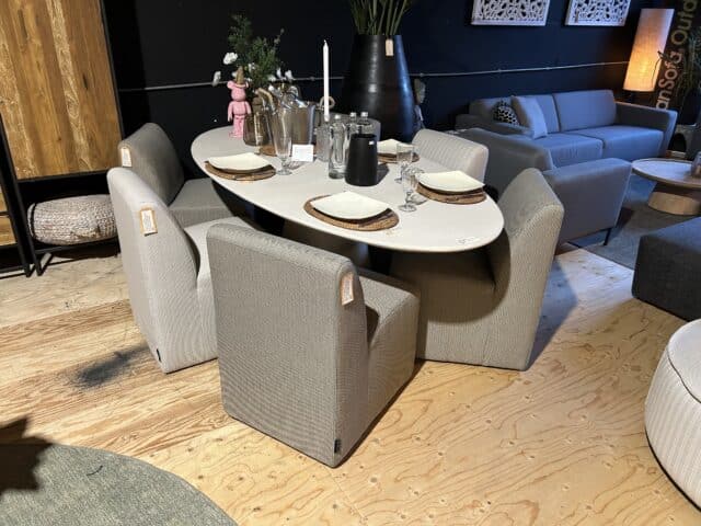 SHOWMODEL Richmond Interiors outdoor eetkamerstoel zonder arm Riva set van 6