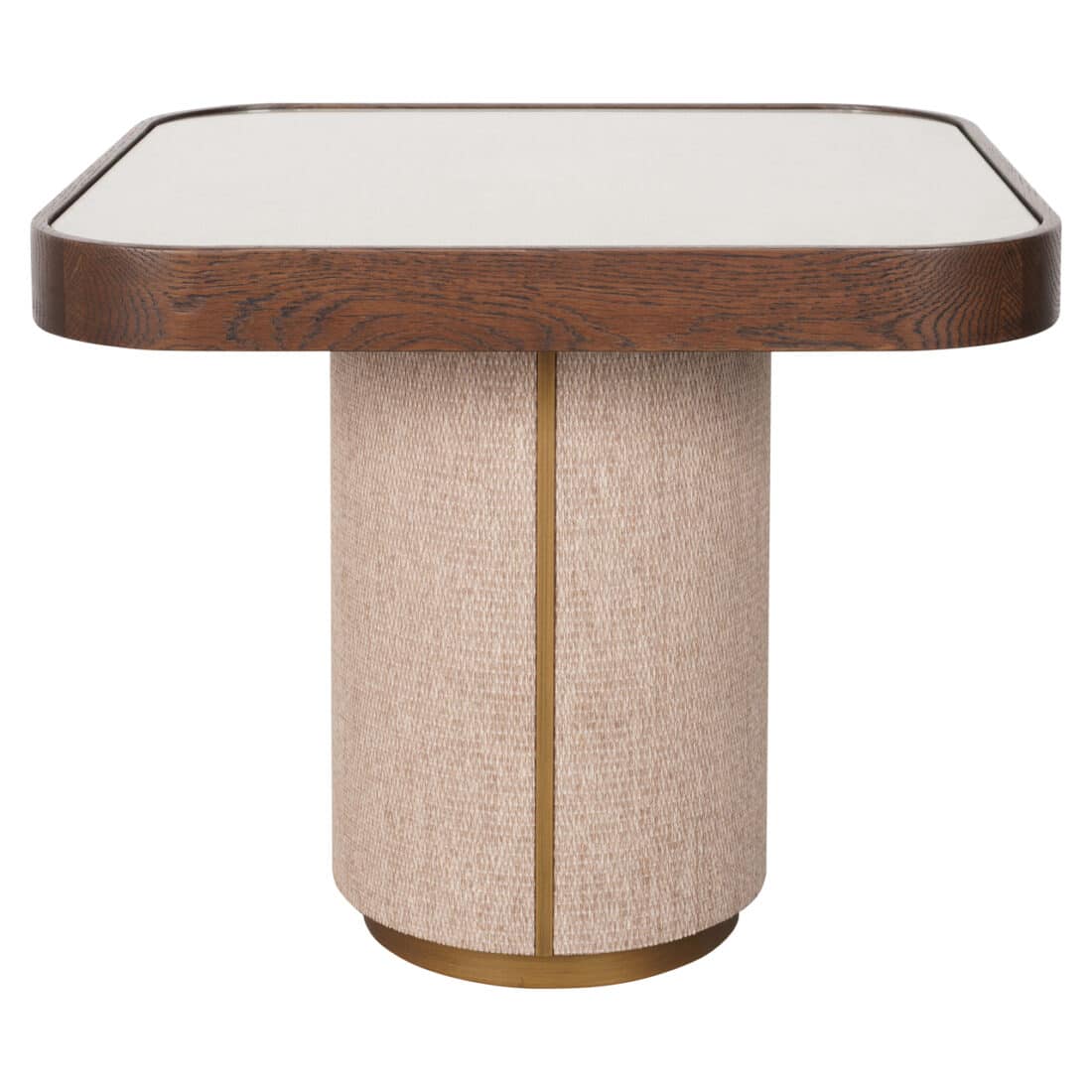 Richmond Interiors bijzettafel Willox 55x55x48 cm linnen glas