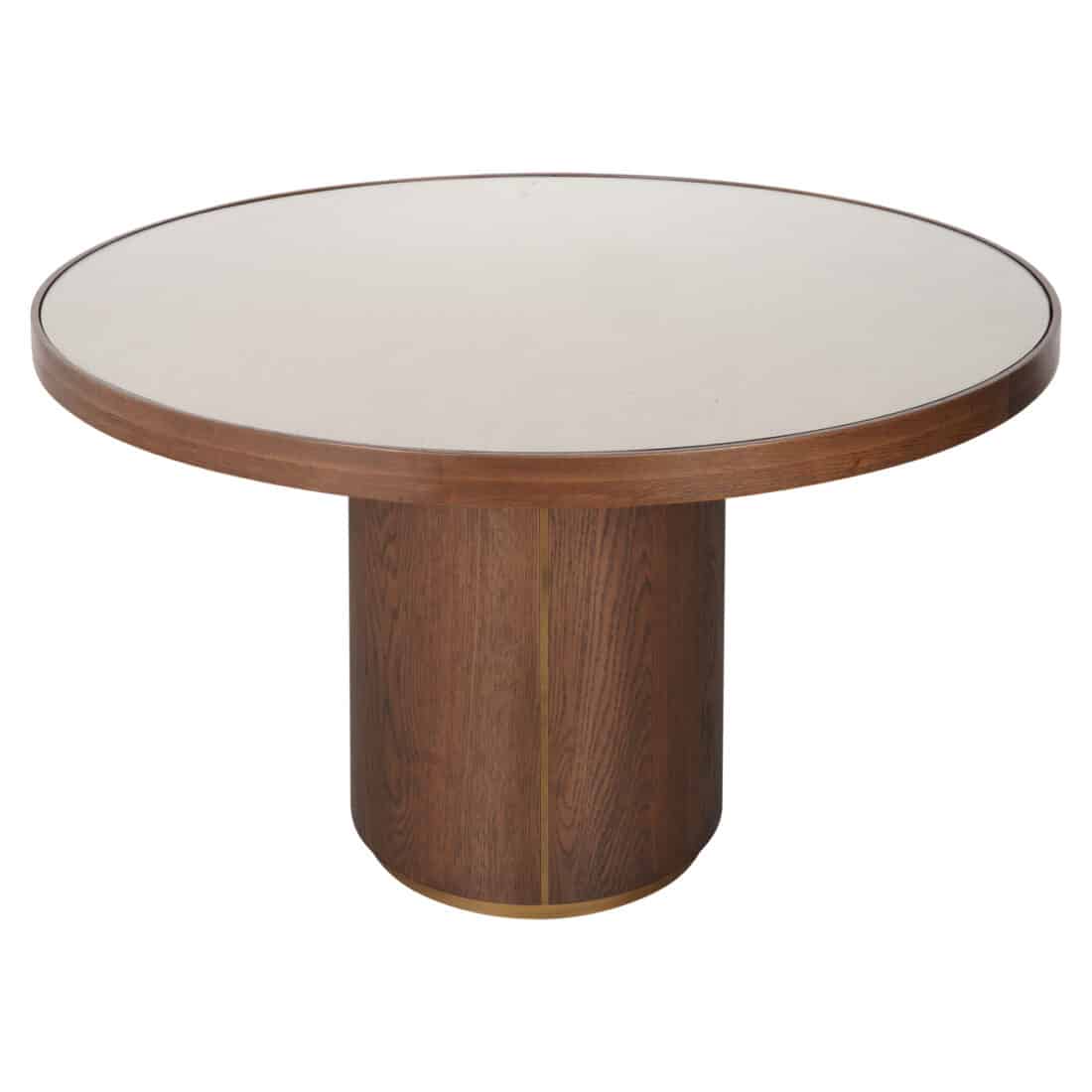 Richmond Interiors eettafel Willox 130 cm rond linnen glas