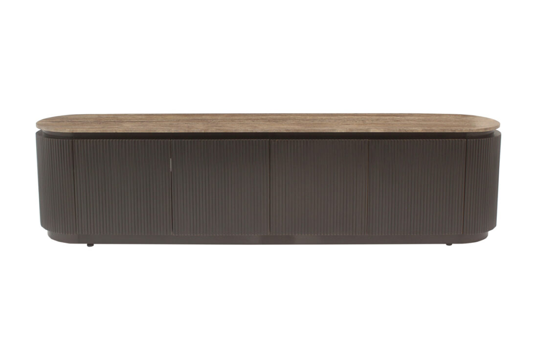 Richmond Interiors tv meubel Russo 200x40x50 cm travertin Richmond Interiors tv meubel Russo 200x40x50 cm travertin